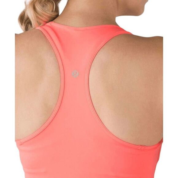 LULULEMON ATHLETICA Cool Racerback Tank In Grapefruit Size 6 - Picture 2 of 4